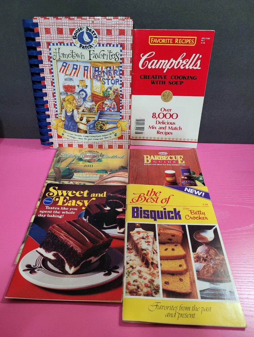 Bundle Cookbooks Some Vtg Campbell's Bisquick Kraft Pillsbury Gooseberry (1142)